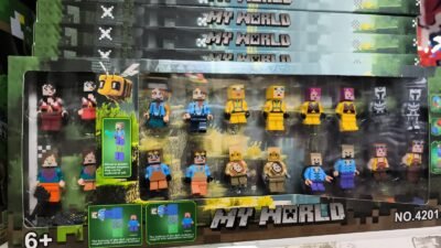 Set de mini figuras My World estilo Minecraft