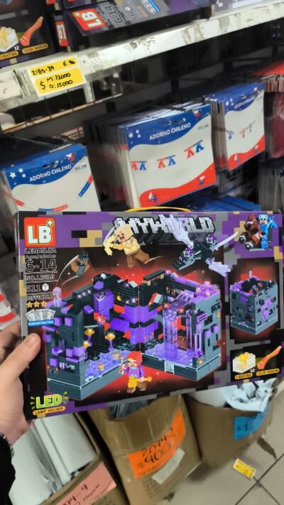Set de bloques armables estilo Minecraft con luz LED