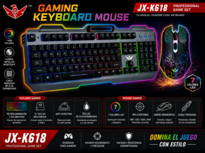 Teclado y Mouse Gamer JX-K618