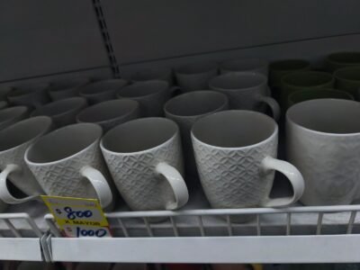 Tazas Blancas Texturizadas